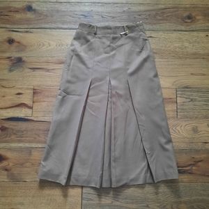 Vintage Heinzelmann A Line Pure New Wool Mid Length Pleated Skirt
